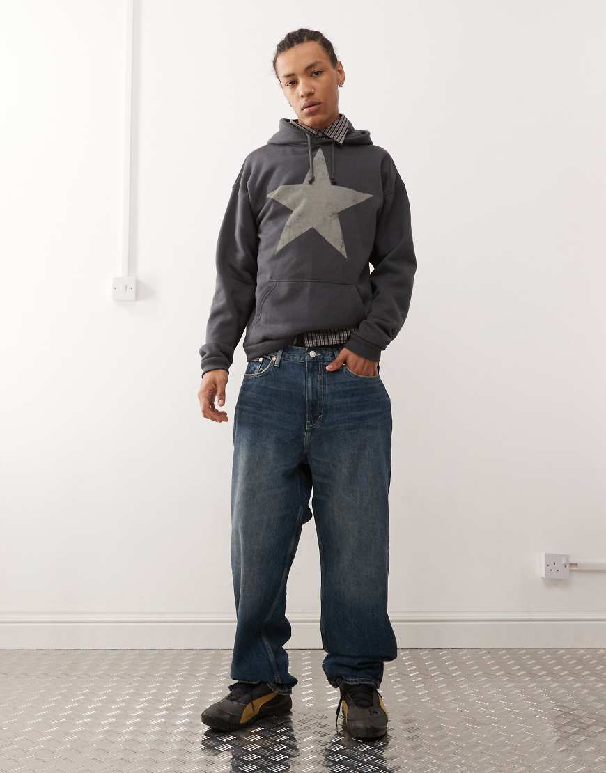 Weekday - Galaxy - Lässige Jeans in dunkelblauer Waschung mit lockerem Schnitt von Weekday