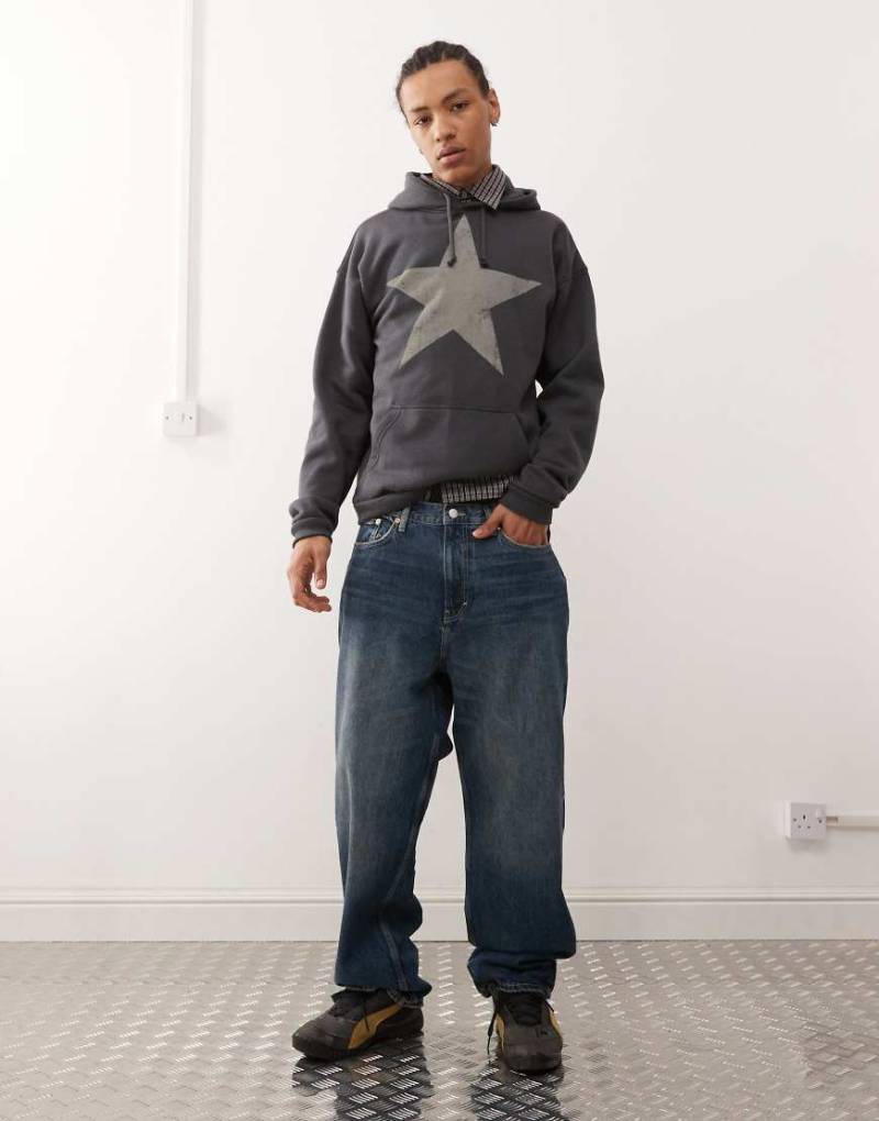 Weekday - Galaxy - Lässige Jeans in dunkelblauer Waschung mit lockerem Schnitt von Weekday