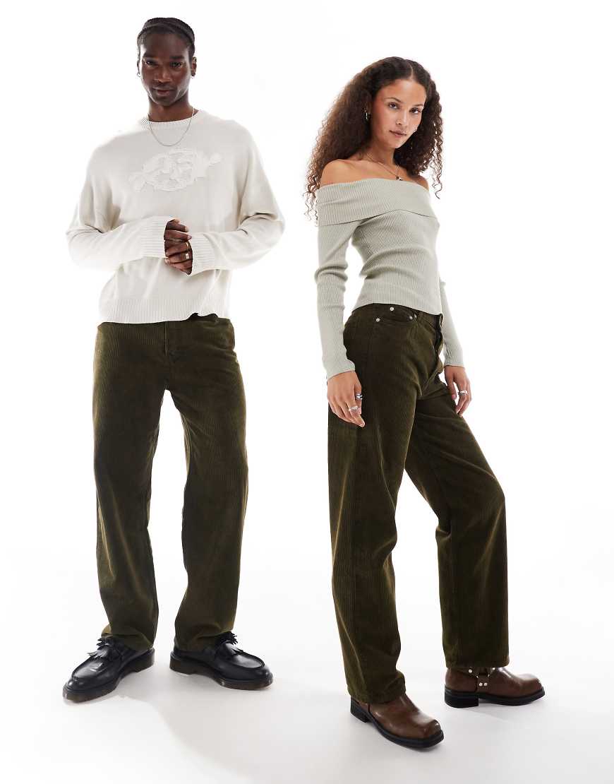 Weekday - Galaxy - Unisex - Cord-Hose in verwaschenem Grün Weekday - Galaxy - Unisex - Cord-Hose in verwaschenem Grün von Weekday