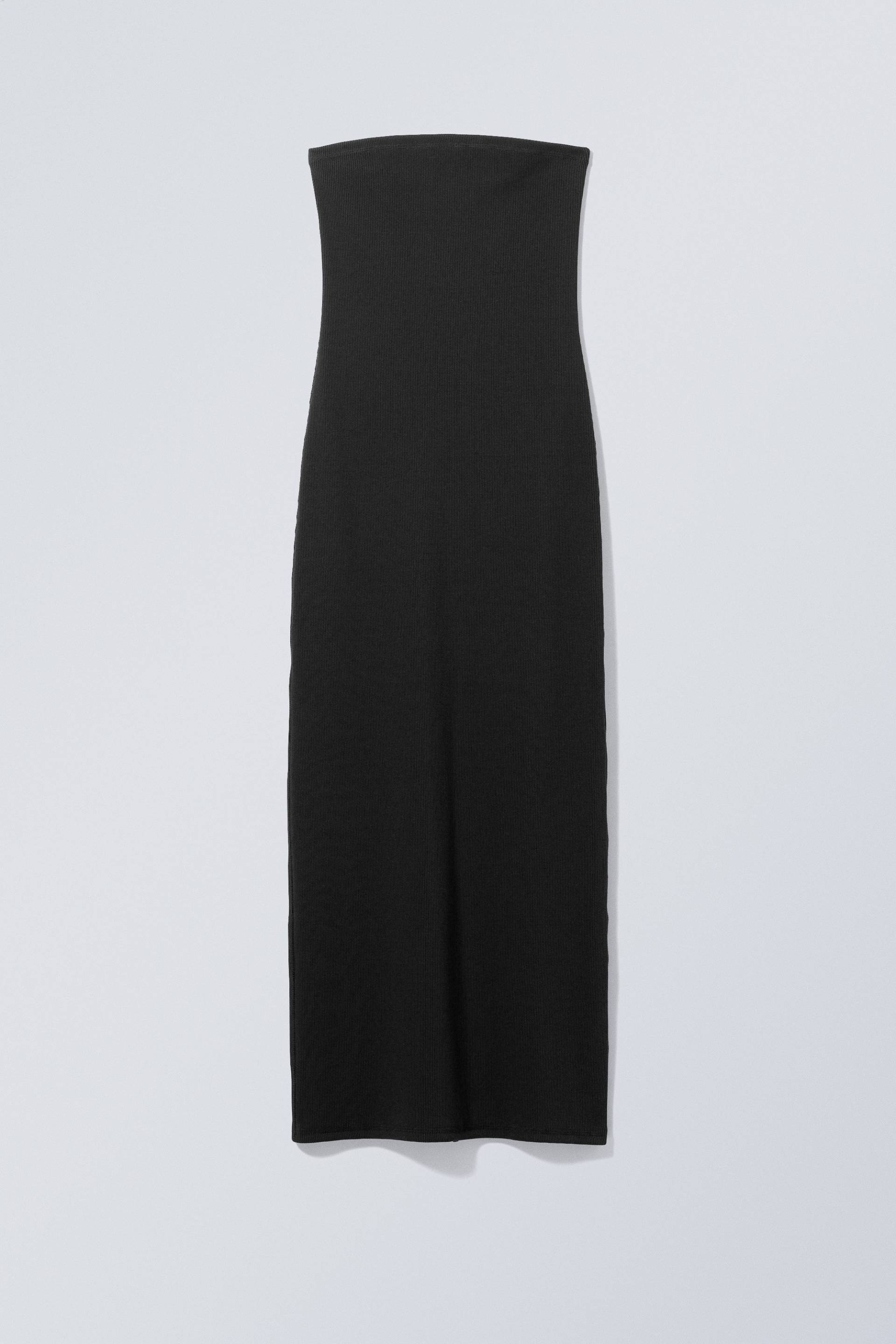 Weekday Geripptes Kleid Tania Schwarz, Alltagskleider in Größe L. Farbe: Black von Weekday