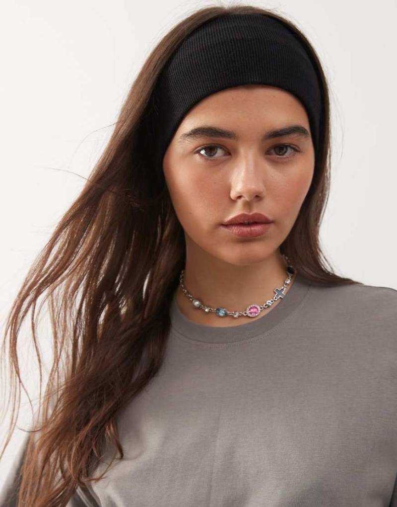 Weekday - Gestricktes Stirnband in Schwarz von Weekday