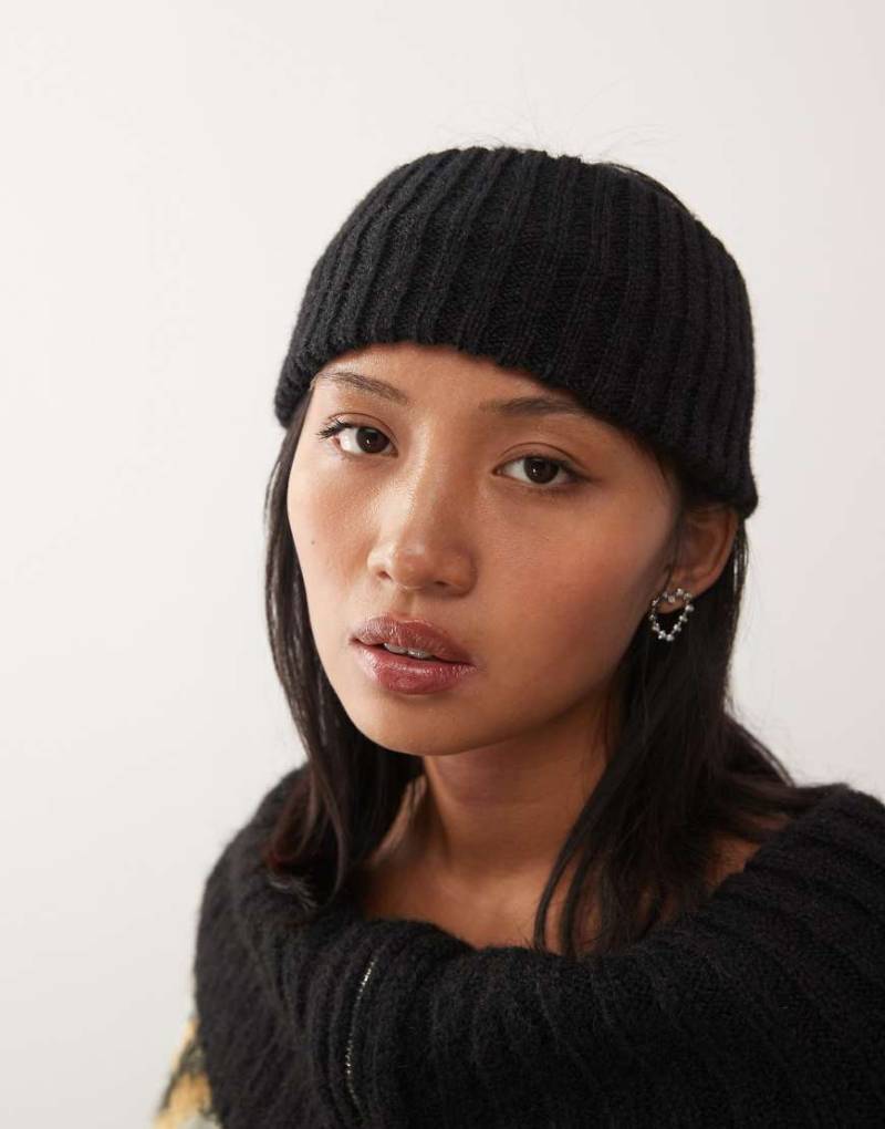 Weekday - Grob gestricktes Stirnband in Schwarz von Weekday