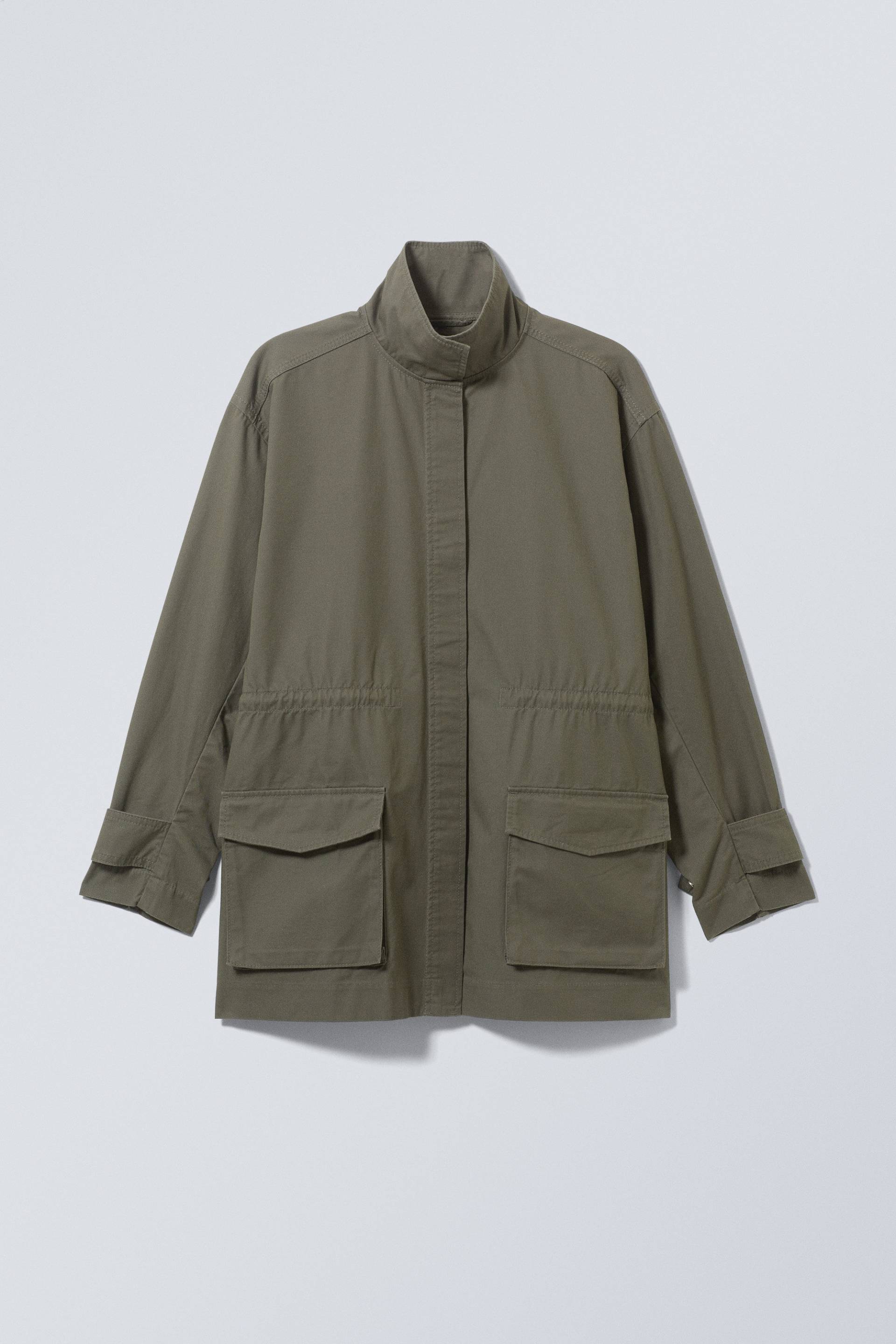 Weekday Hayden Workwear Jacket Dark Khaki, Jacken in Größe S von Weekday