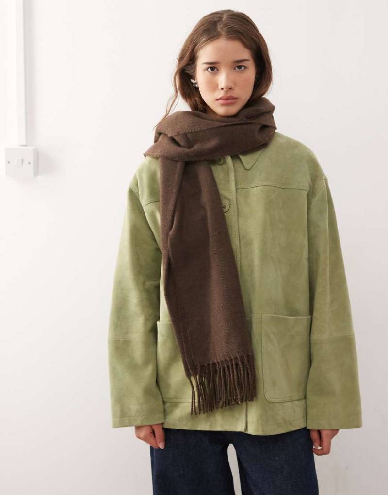 Weekday - Hochwertiger Oversize-Schal in Braun meliert-Brown von Weekday