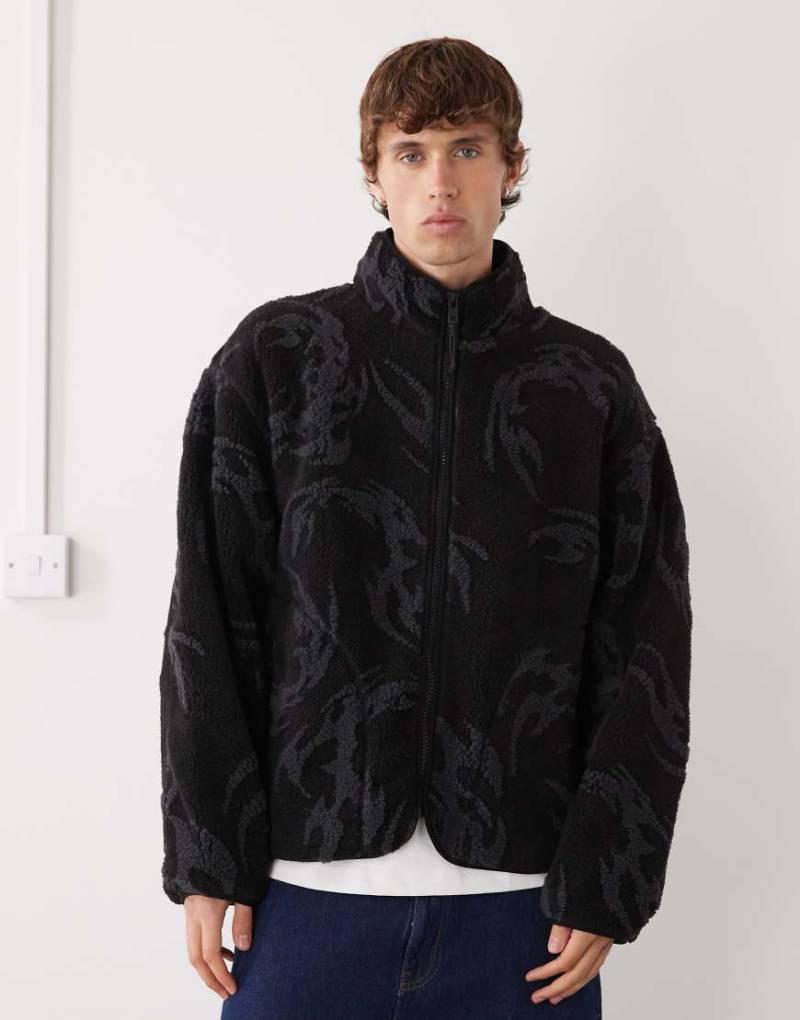 Weekday - Jacke aus Jacquard-Flor in Schwarz von Weekday