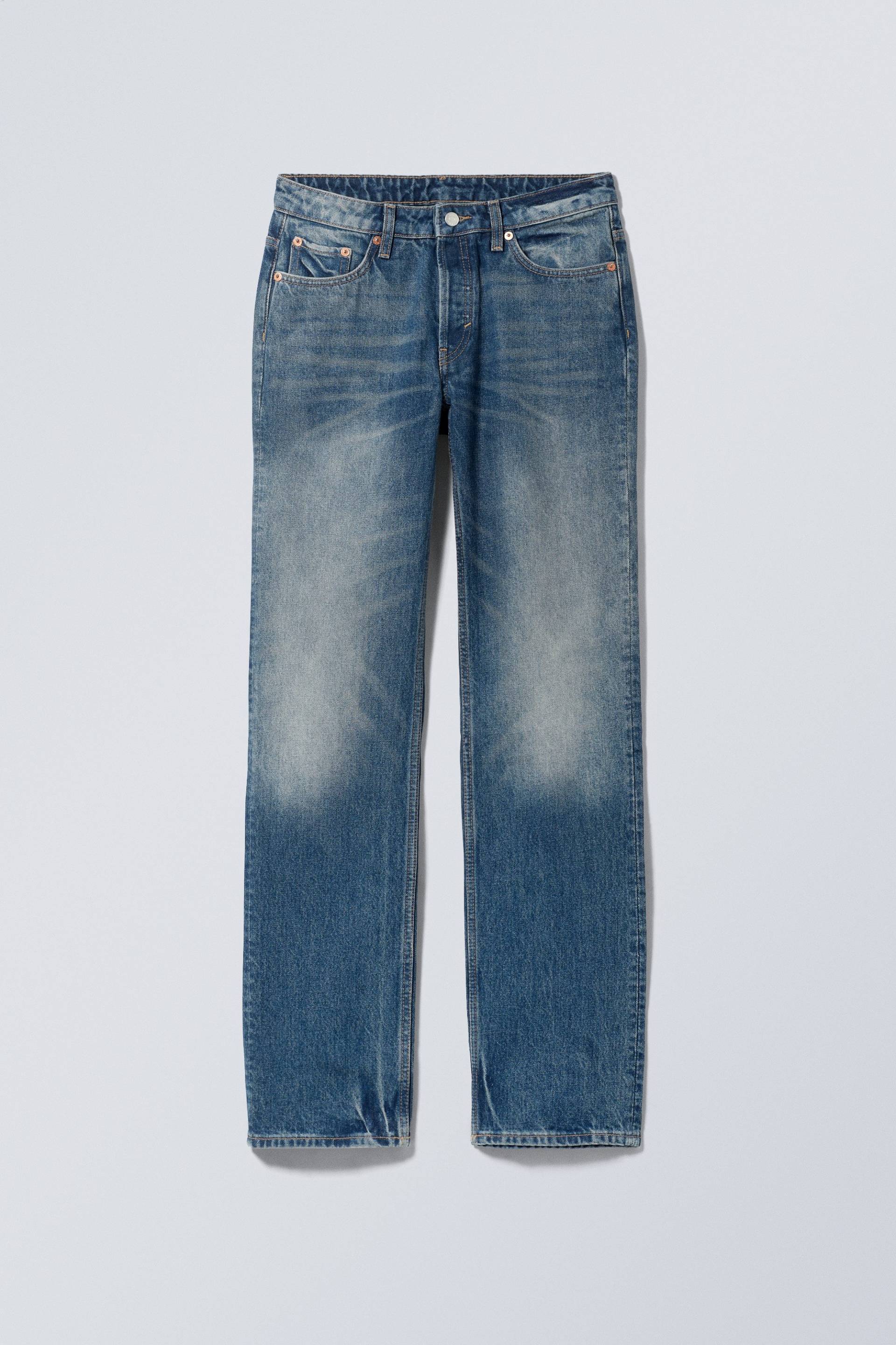 Weekday Jeans Pin mit geradem Bein Vintage-Blau, Straight in Größe 24/34. Farbe: Vintage blue von Weekday