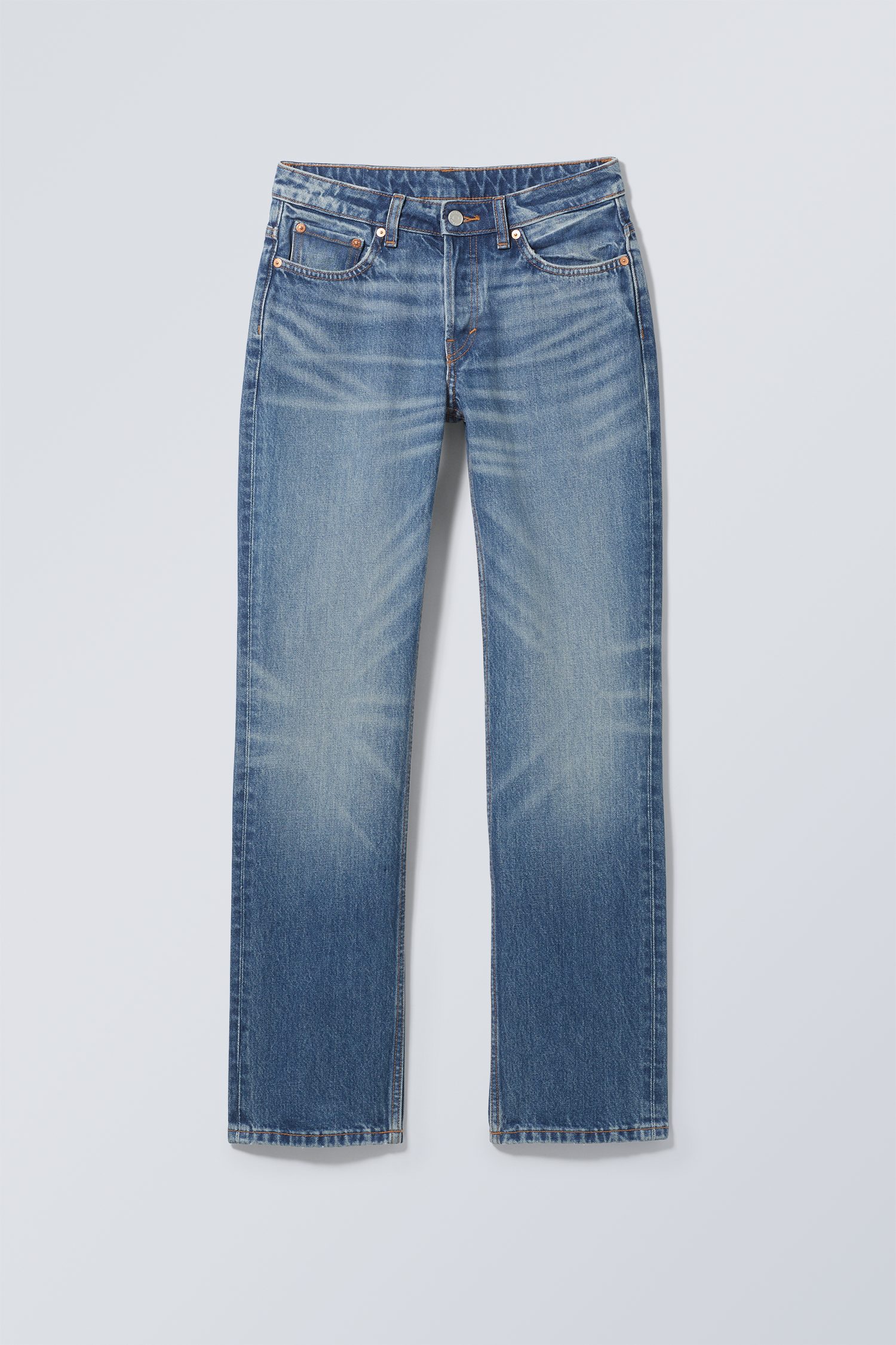Weekday Jeans Pin mit geradem Bein Wellenblau, Straight in Größe 25/34. Farbe: Wave blue von Weekday