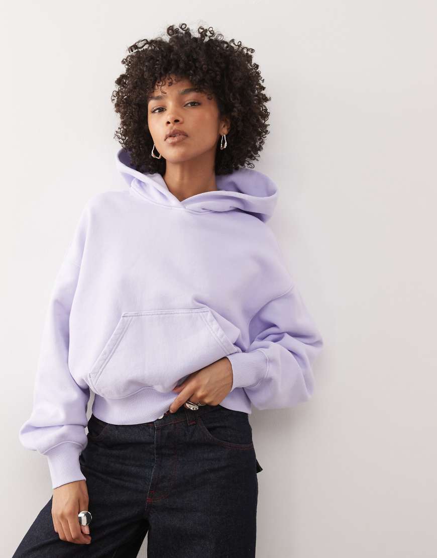 Weekday - Kastiger Oversize-Kapuzenpullover in Flieder-Lila von Weekday