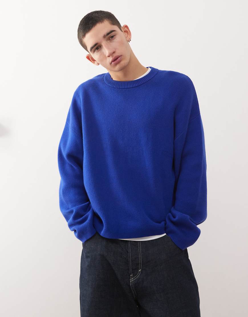 Weekday - Kastiger Oversize-Pullover in Blau von Weekday