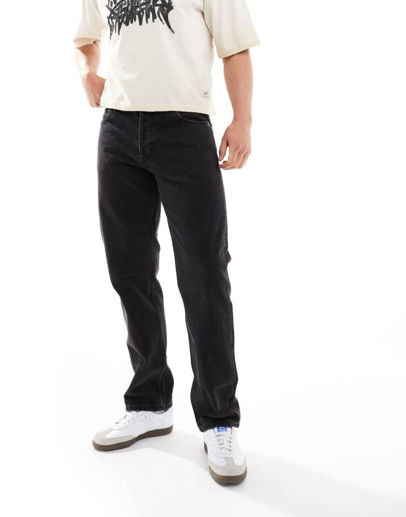 Weekday - Klean - Jeans mit geradem Schnitt in Schwarz von Weekday