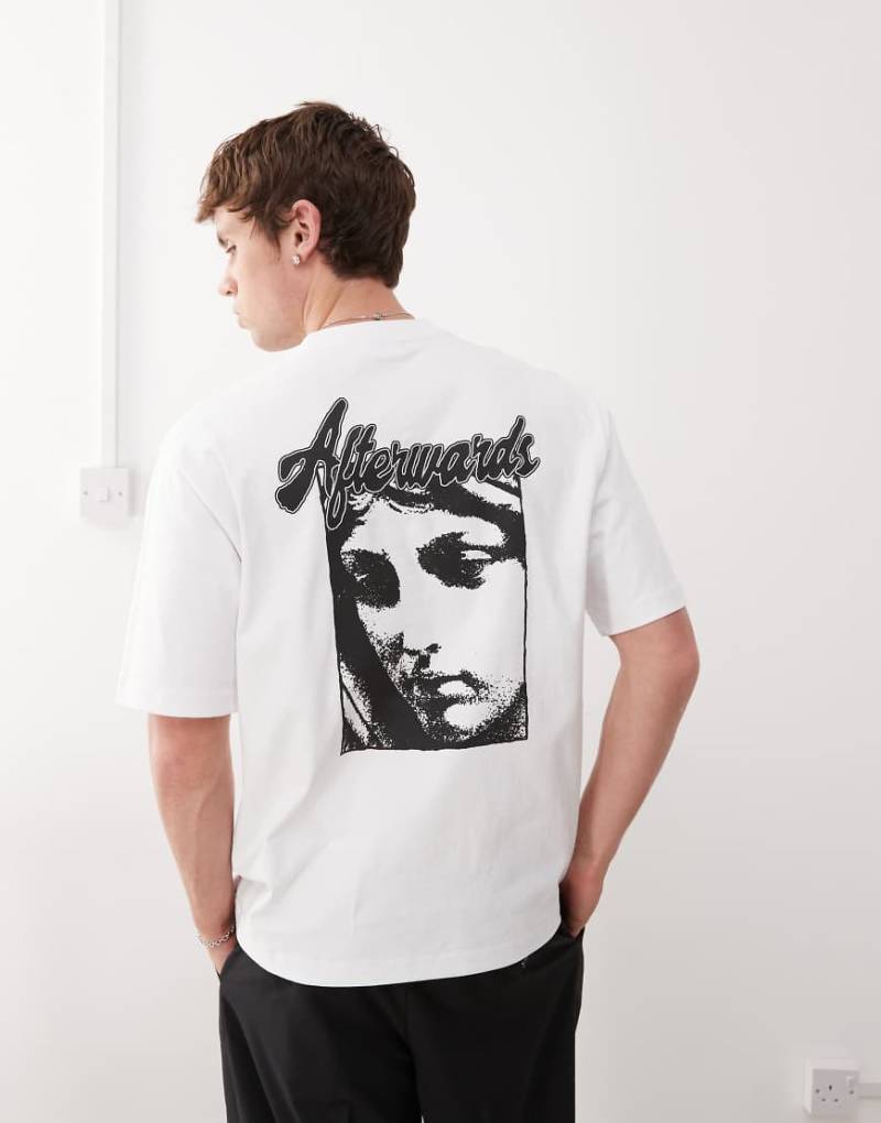 Weekday - Locker geschnittenes T-Shirt in Weiß mit Rückenprint von Weekday