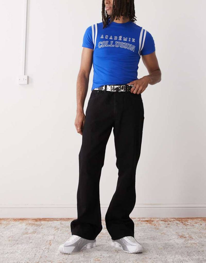 Weekday - Mercury - Relaxed Fit Bootcut-Schlagjeans in Schwarz von Weekday