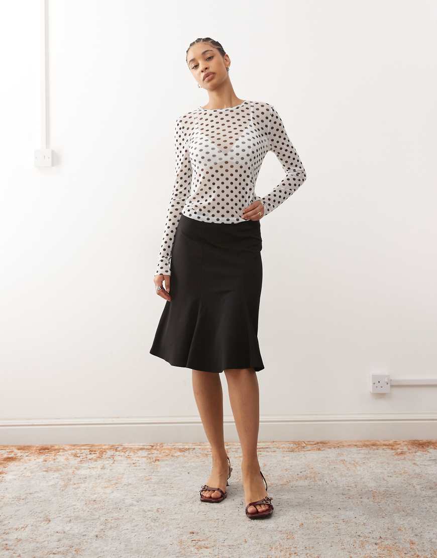 Weekday - Midirock in Schwarz mit Schlitz von Weekday