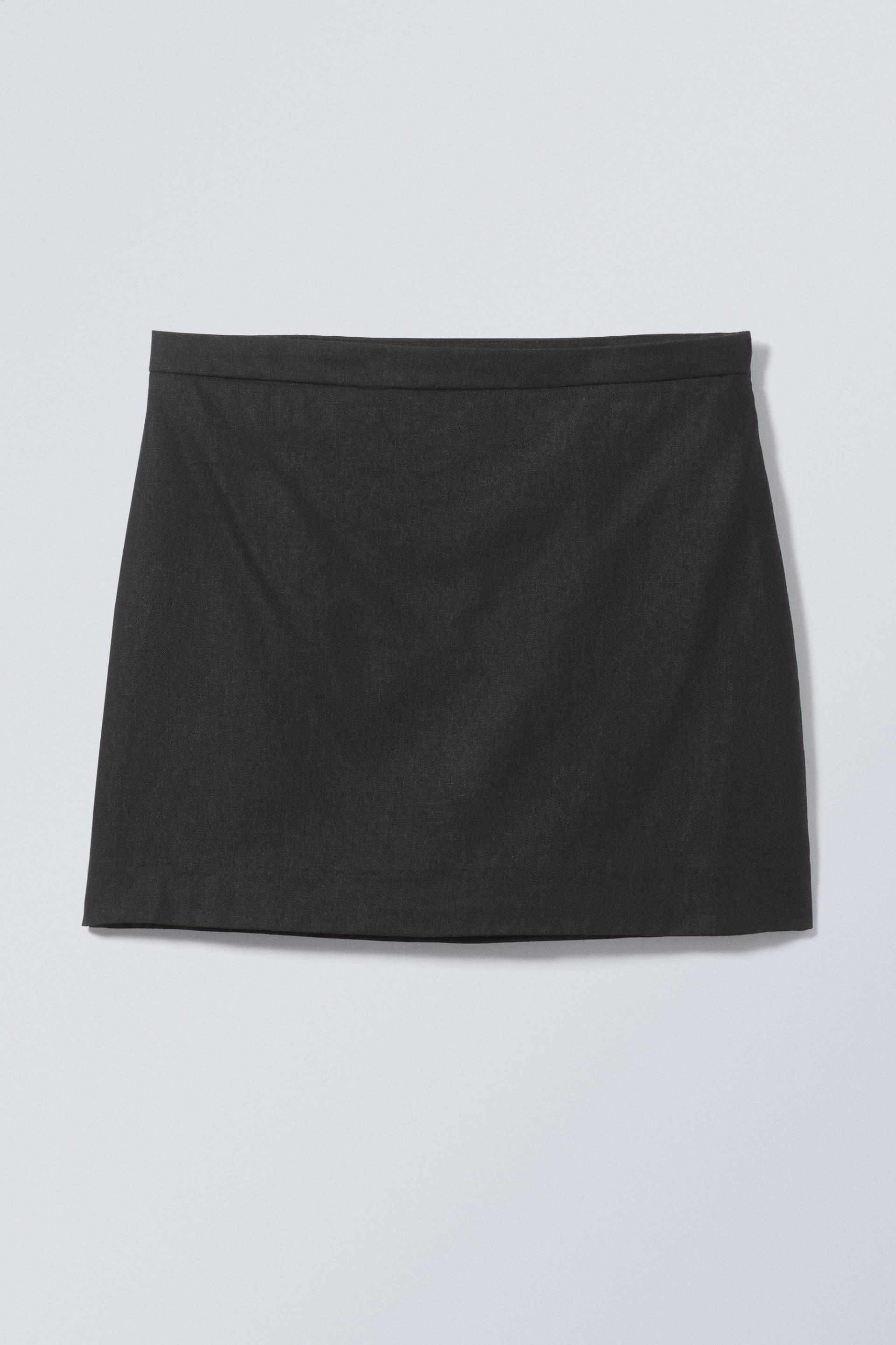 Weekday Minirock Millie aus Leinenmischung Schwarz, Röcke in Größe 34. Farbe: Black von Weekday
