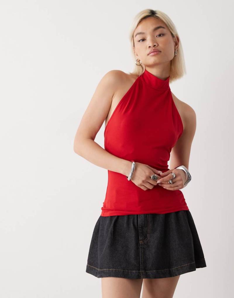 Weekday - Neckholder-Oberteil in Rot von Weekday