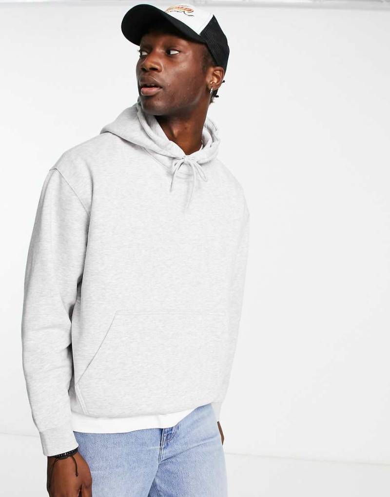 Weekday - Oversize-Kapuzenpullover in grau meliert von Weekday