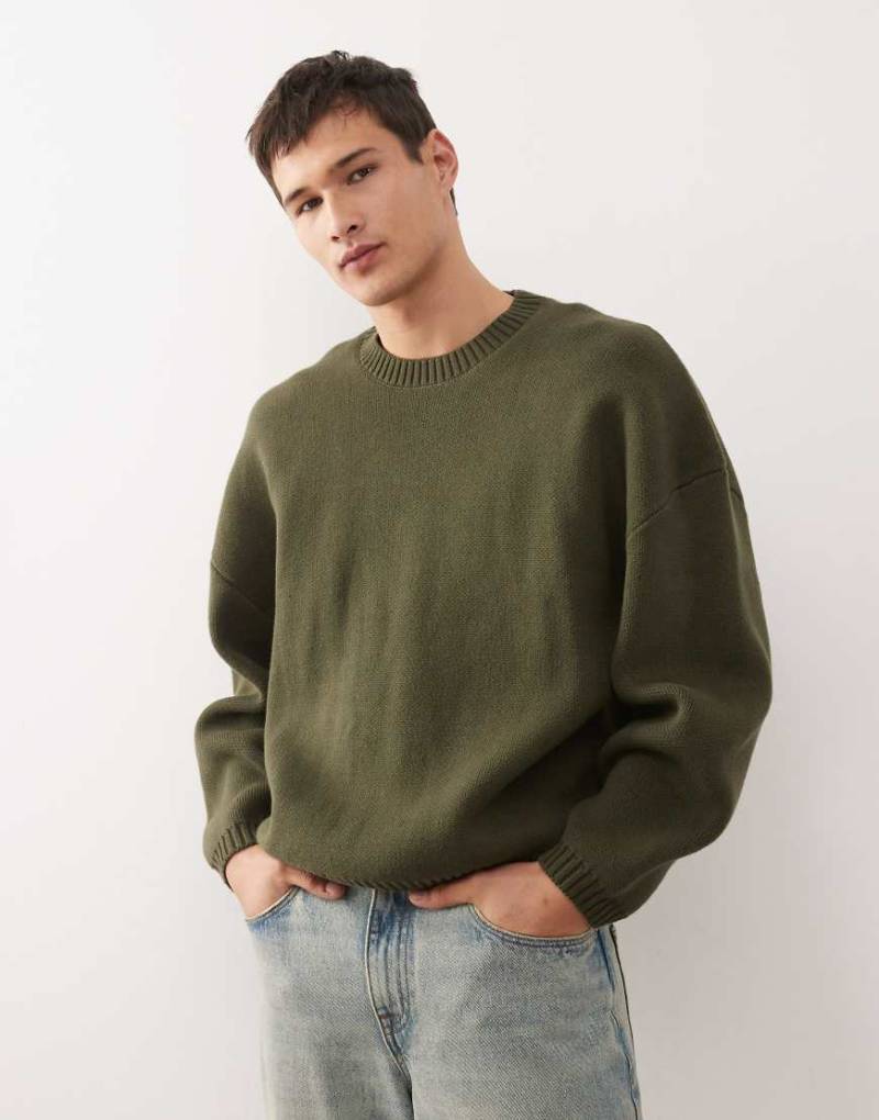 Weekday - Oversize-Pullover in Khaki-Grün von Weekday