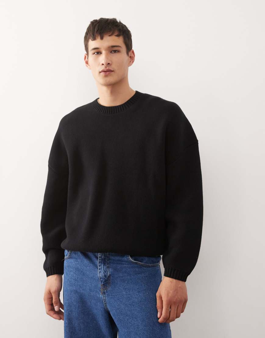 Weekday - Oversize-Pullover in Schwarz von Weekday