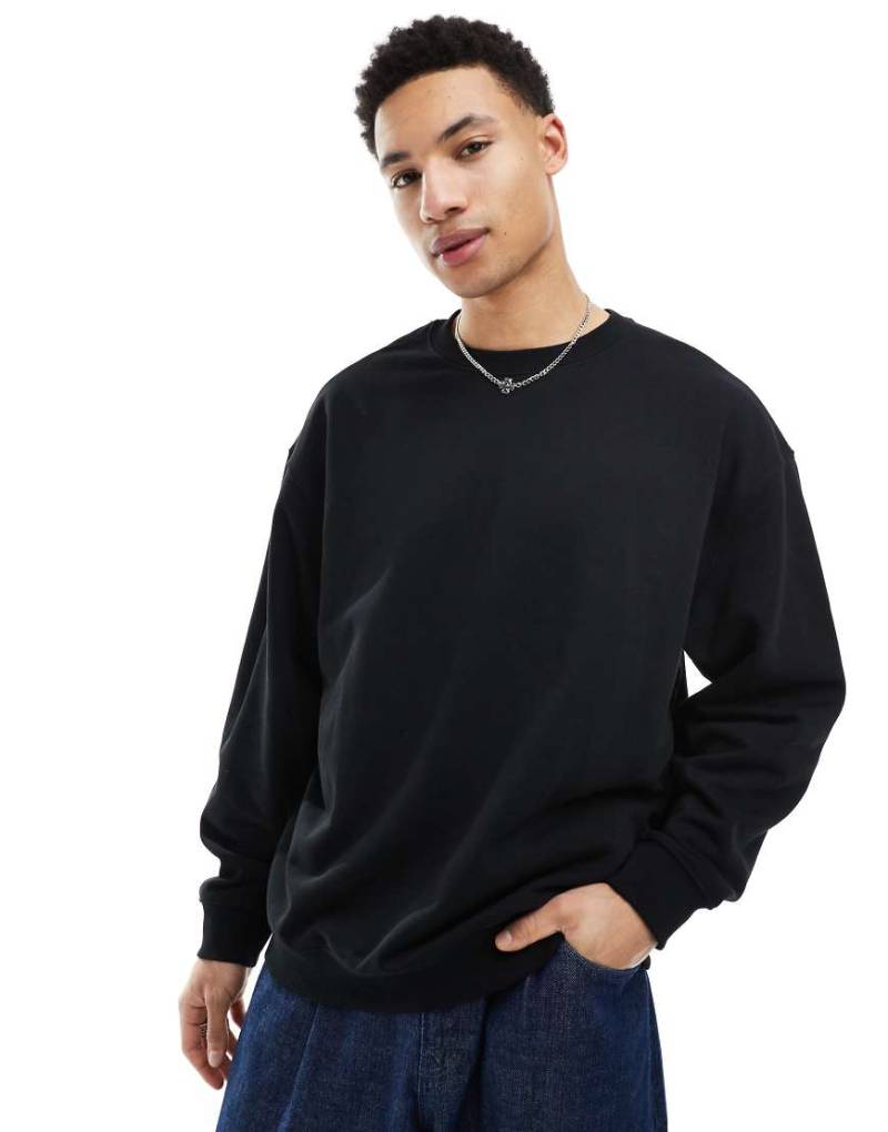 Weekday - Oversize-Sweatshirt in Schwarz von Weekday