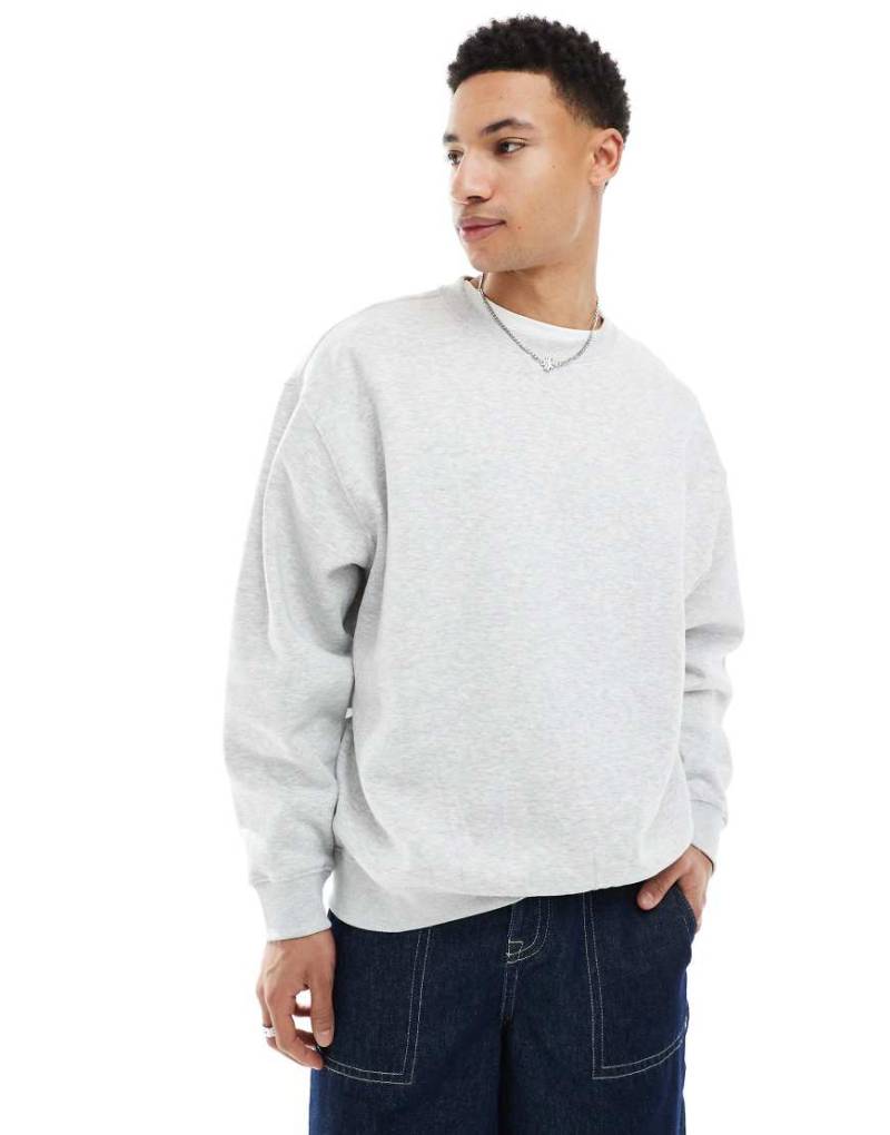 Weekday - Oversize-Sweatshirt in grau meliert von Weekday