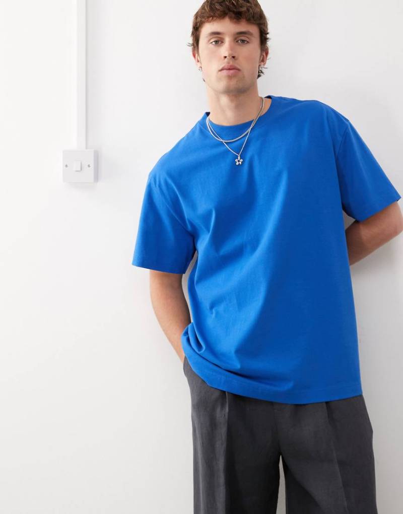 Weekday - Oversize-T-Shirt in Blau von Weekday