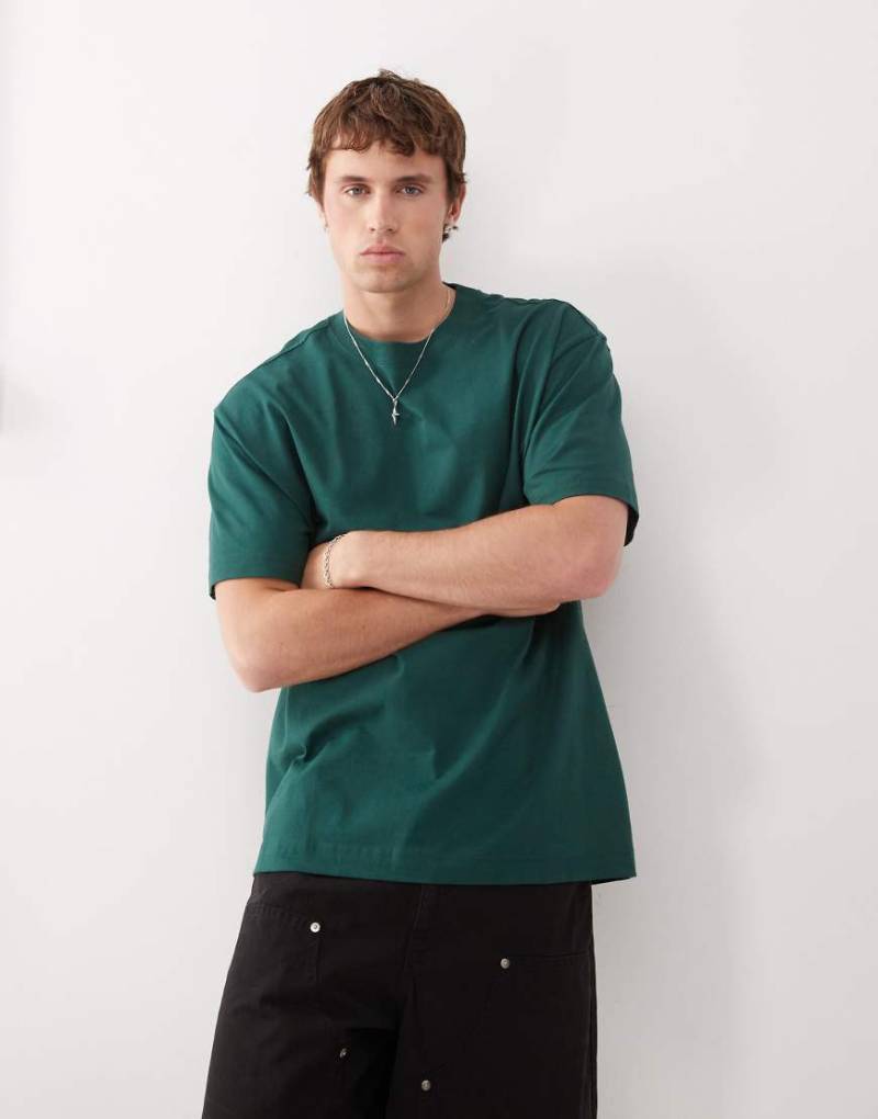 Weekday - Oversize-T-Shirt in Petrolgrün von Weekday