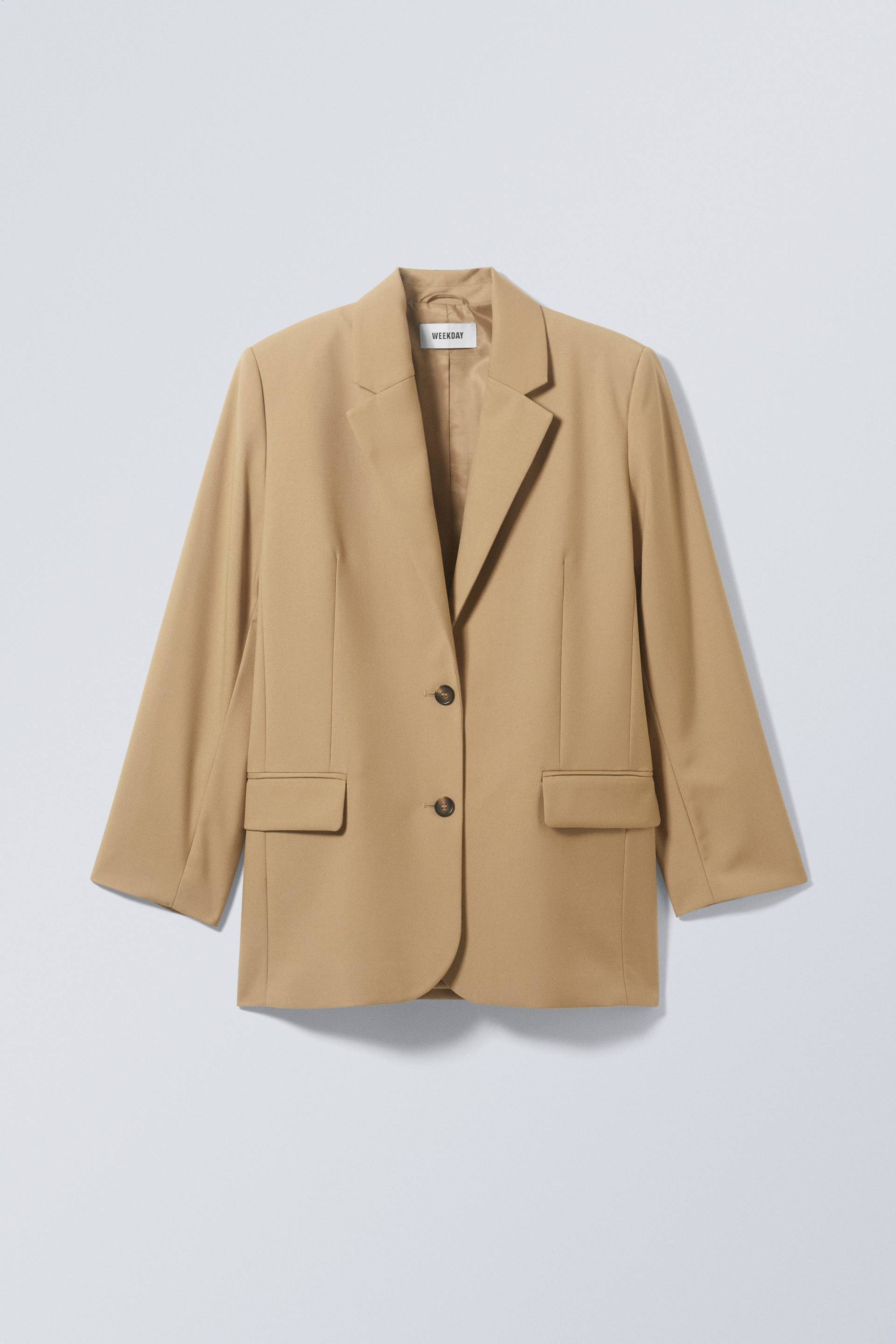 Weekday Oversized-Blazer Erin Beige, Blazers in Größe 34 von Weekday