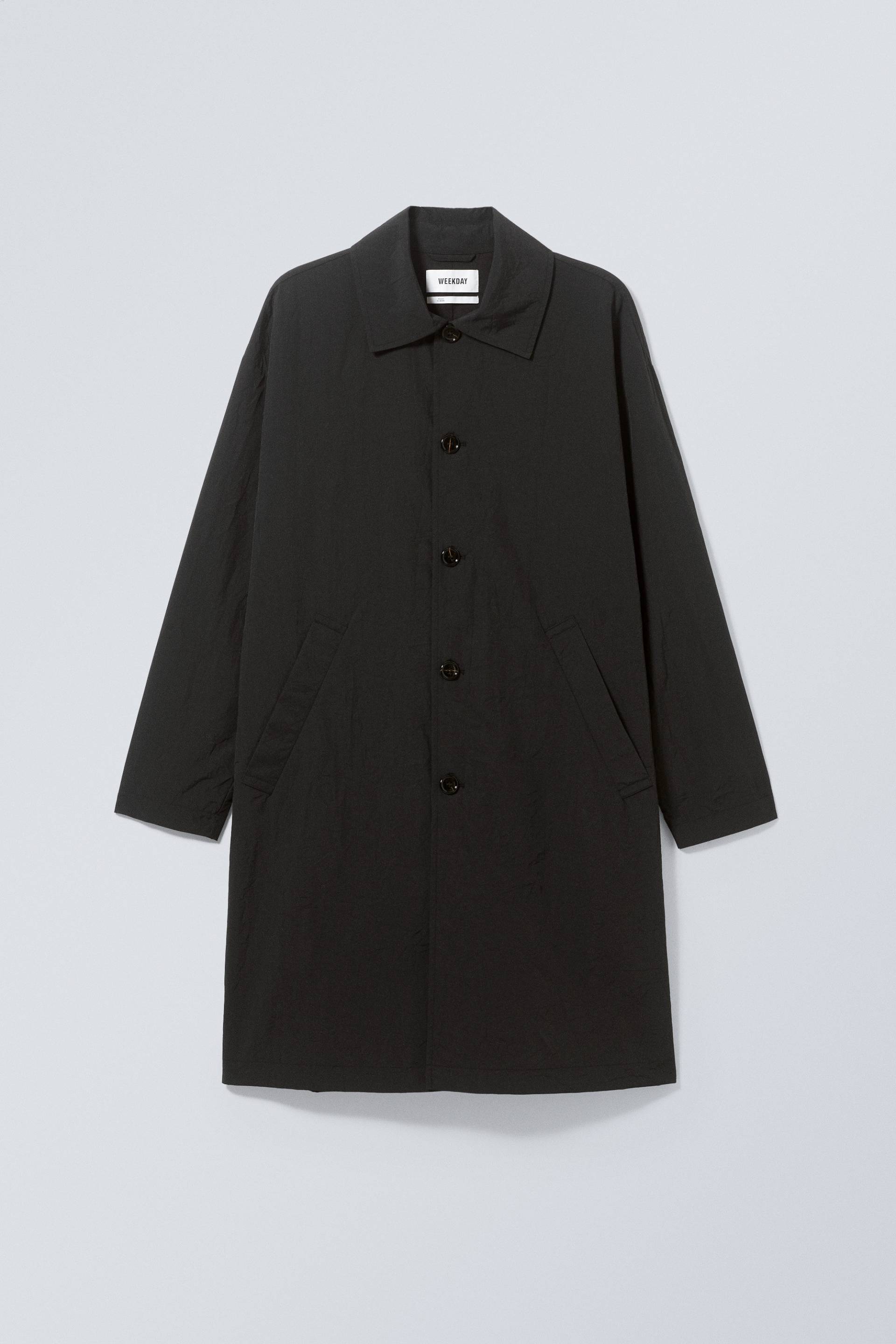 Weekday Oversized-Mantel aus Nylon Matty Schwarz, Mäntel in Größe M. Farbe: Black von Weekday