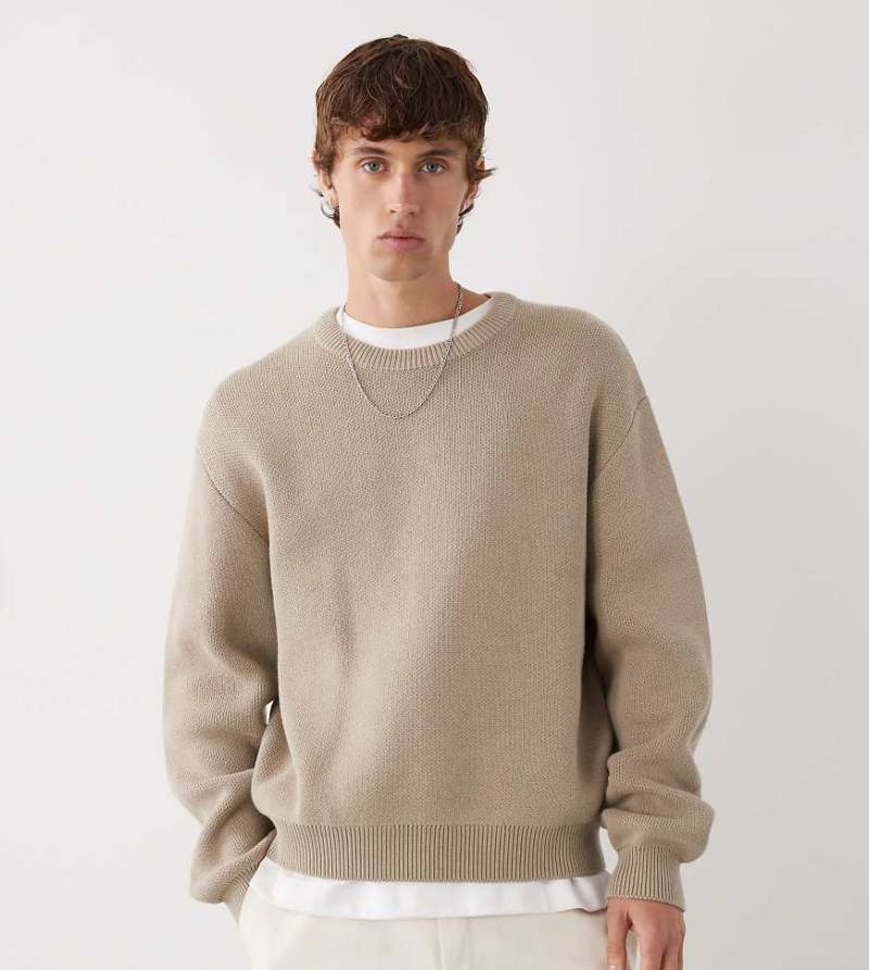 Weekday - Pullover in Beige, exklusiv bei ASOS-Neutral von Weekday