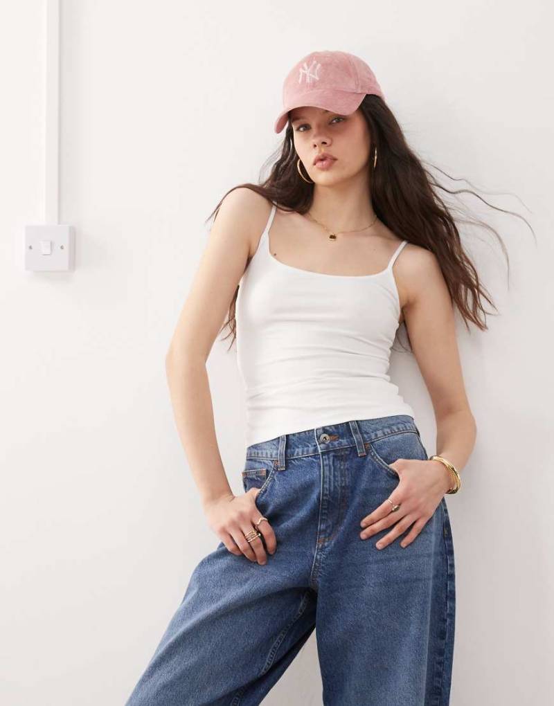 Weekday - Riemchen-Trägertop in Weiß von Weekday