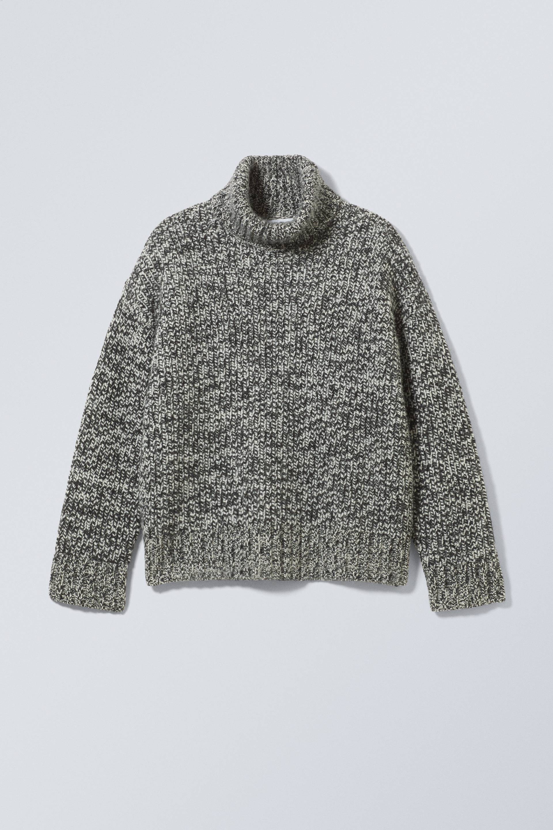 Weekday Rollkragenpullover aus Wollmischung Cypher Taupe meliert in Größe S. Farbe: Mole melange von Weekday