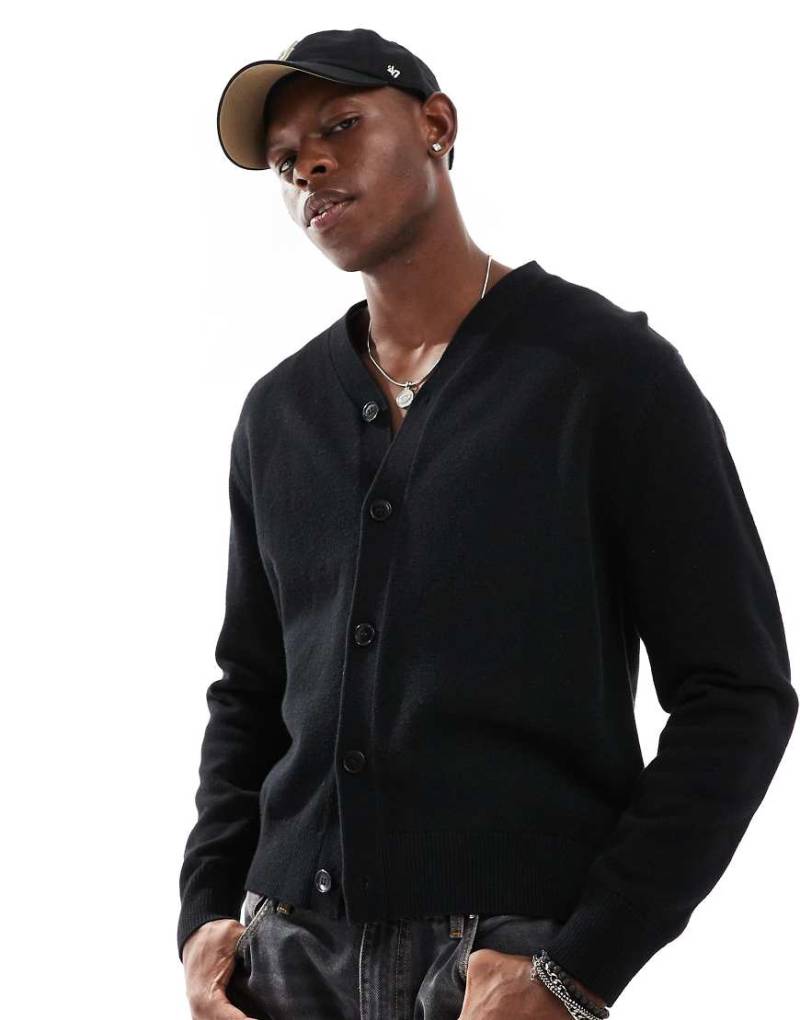 Weekday - Ronnie - Strickjacke in Schwarz von Weekday