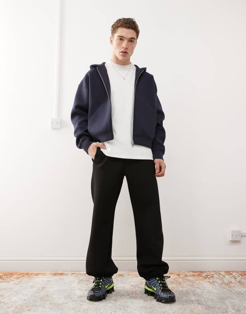 Weekday - Simon - Jogginghose aus Scuba-Stoff in Schwarz von Weekday