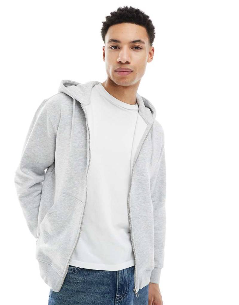 Weekday Standard - Graue Kapuzenjacke mit Reißverschluss von Weekday