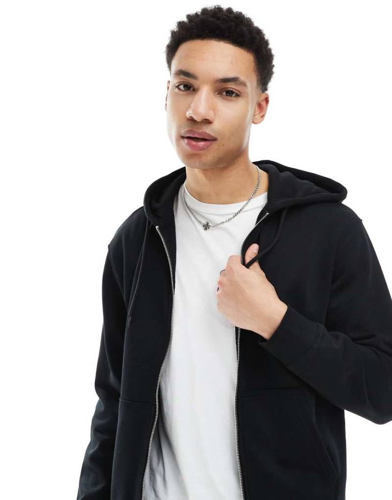 Weekday Standard - Schwarze Kapuzenjacke mit Reißverschluss von Weekday