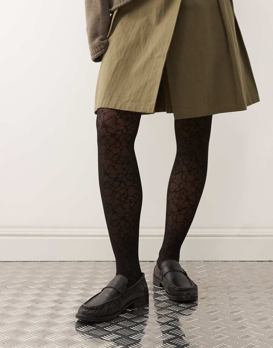 Weekday - Strumpfhose aus Spitze in Schwarz von Weekday