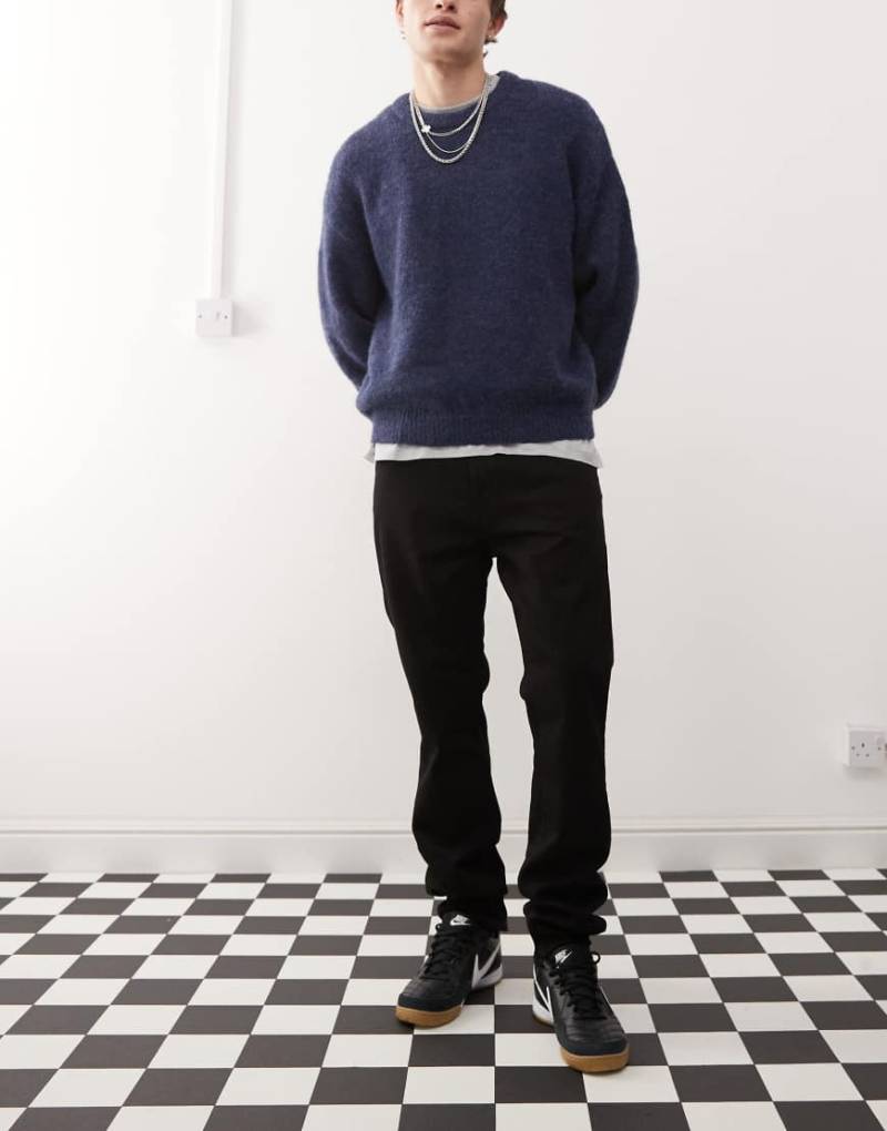 Weekday - Sunday - Schmal geschnittene Jeans in Schwarz von Weekday