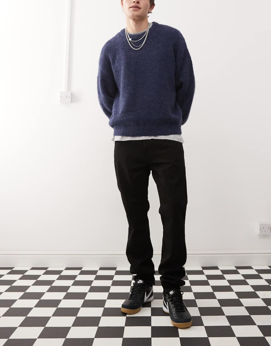 Weekday - Sunday - Schmal geschnittene Jeans in Schwarz von Weekday