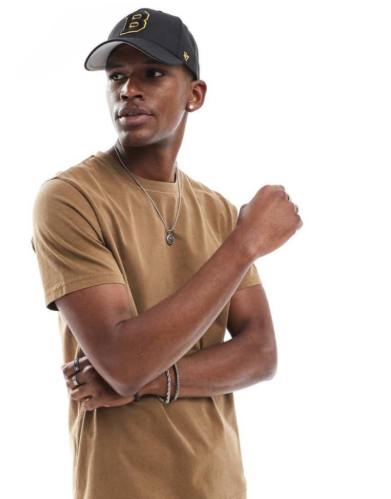 Weekday - T-Shirt in hellbrauner Waschung von Weekday