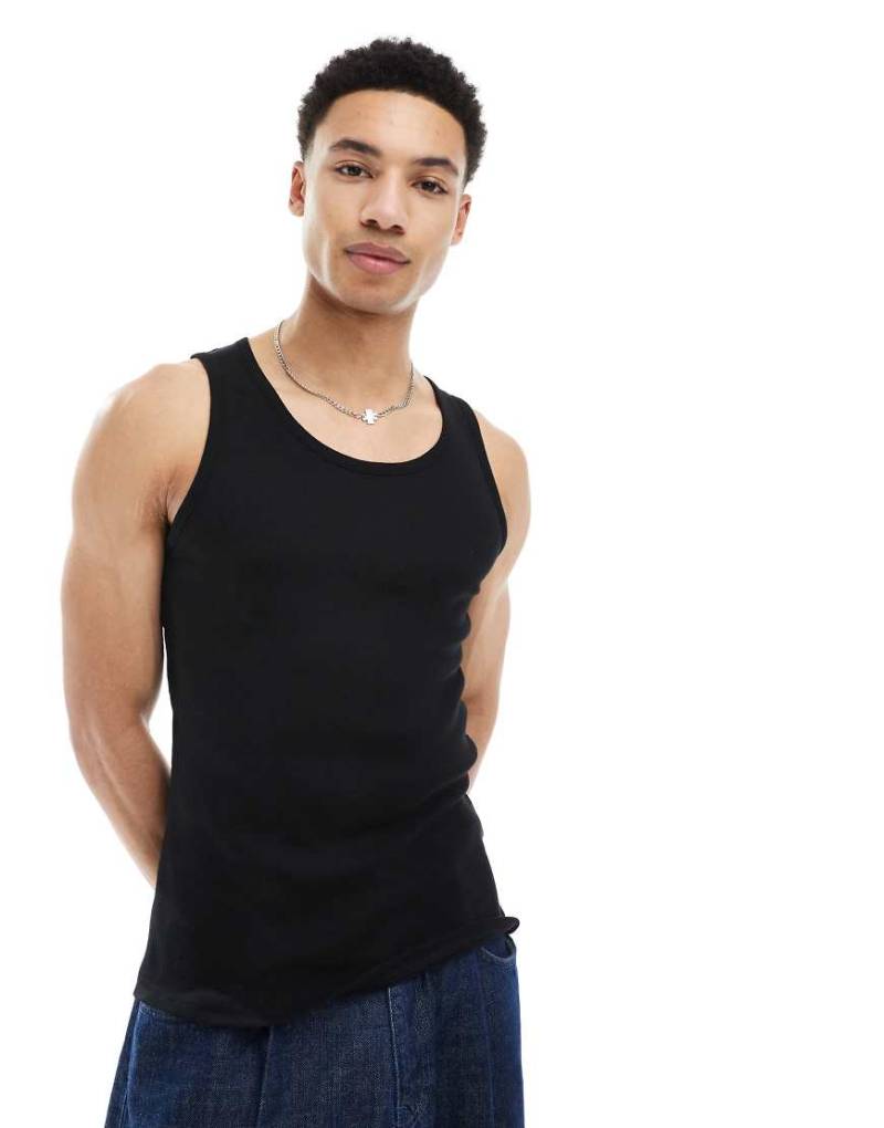 Weekday - Trägershirt in Schwarz mit normalem Schnitt von Weekday