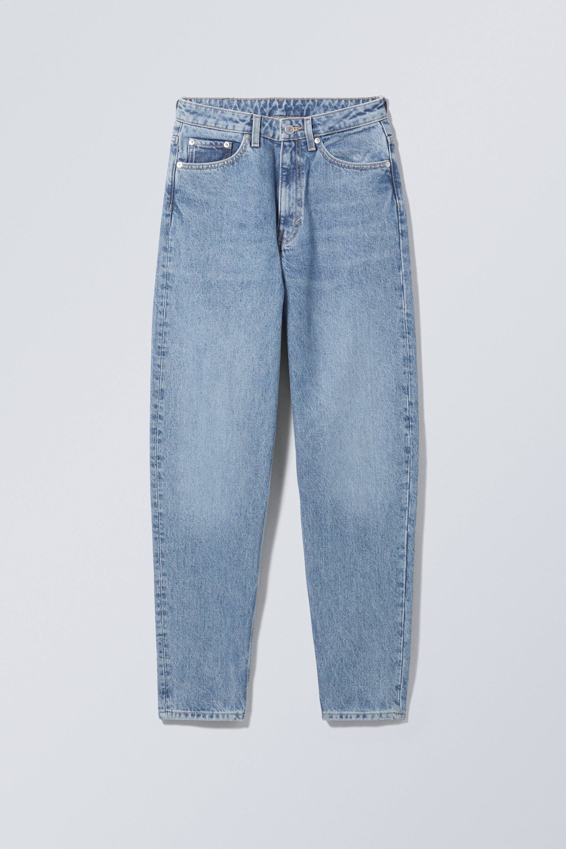 Weekday Umstandsjeans Lash mit extra hoher Taille Hellblau, Baggy in Größe 23/28. Farbe: Hanson blue von Weekday