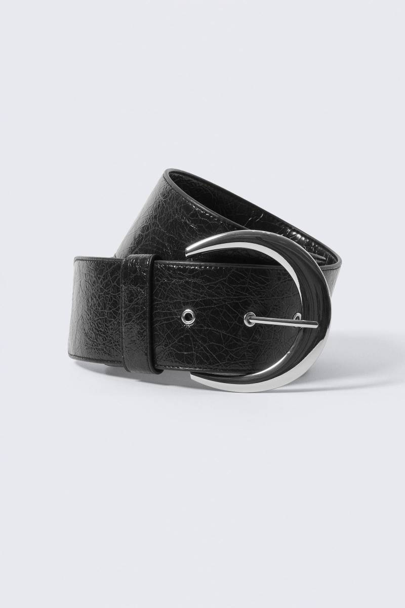 Wide Faux Leather Belt von Weekday