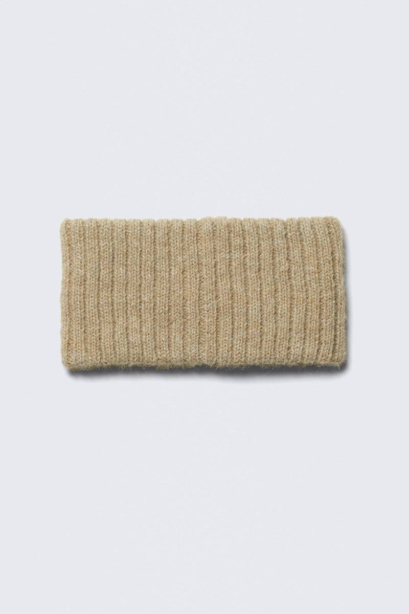 Wide Ribbed Knit Headband von Weekday