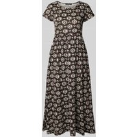 Weekend Max Mara A-Linien Midikleid aus reiner Baumwolle Modell 'GEROG' in Dunkelbraun, Größe L von Weekend Max Mara