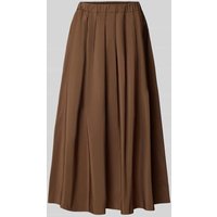 Weekend Max Mara Ausgestellter Midi-Rock mit Taillengürtel in Dunkelbraun, Größe 40 von Weekend Max Mara