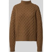 Weekend Max Mara Boxy Fit Strickpullover aus reiner Schurwolle Modell 'YARD' in Hazel, Größe XXL von Weekend Max Mara