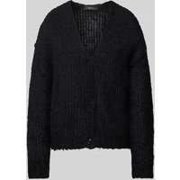 Weekend Max Mara Cardigan mit V-Ausschnitt Modell 'PONTIAC' in Black, Größe L von Weekend Max Mara