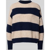 Weekend Max Mara Comfort Fit Strickpullover aus Alpaka-Woll-Mix Modell 'TUONO' in Dunkelblau, Größe XL von Weekend Max Mara