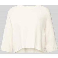 Weekend Max Mara Cropped Strickshirt mit Rundhalsausschnitt Modell 'AMATO' in Offwhite, Größe XL Weekend Max Mara Cropped Strickshirt mit Rundhalsausschnitt Modell 'AMATO' in Offwhite, Größe XL von Weekend Max Mara