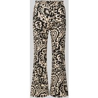 Weekend Max Mara Flared Stoffhose mit Bügelfalten Modell 'CADMIO' in Black, Größe 42 von Weekend Max Mara